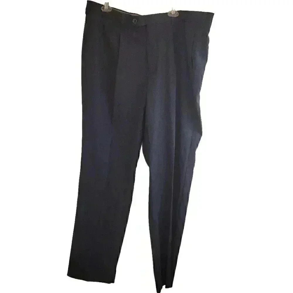 P&L Men's Navy Pleated Front Dress Pants NEW